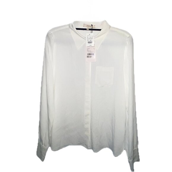 Dorothee Schumacher Modern Flow Blouse Womens White US Sz 10 NWT $480 - Picture 8 of 14